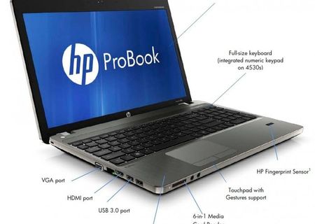 Laptop HP ProBook 4530s cu procesor Intel CoreTM i3-2330M 2.30GHz, 4GB, 500GB, AMD Radeon HD 6490 1GB Laptop HP ProBook 4530s cu procesor Intel CoreTM i3-2330M 2.30GHz, 4GB, 500GB, AMD Radeon HD 6490 1GB