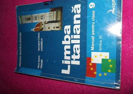 Limba italiana (L3), clasa a IX-a Limba italiana (L3), clasa a IX-a