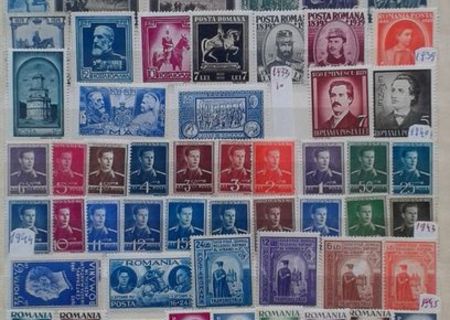 Lot Romania neuzate 33 colite + 400 timbre