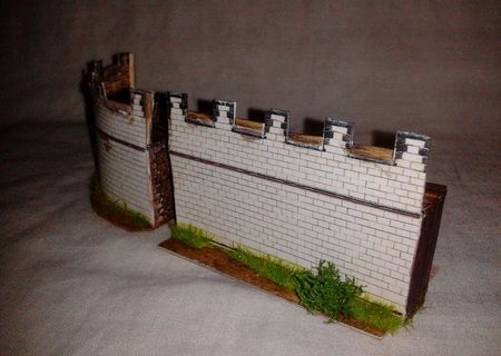 Macheta portiuni zid castru roman piatra, 1:72, diorama