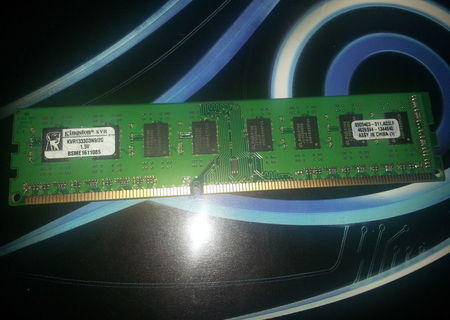Memorie Kingston RAM 2 GB DDR3 Frecventa 1333 MHz, 1.5V