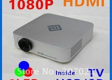 Mini Videoproiector HD cu tehnologie LED Mini Videoproiector HD cu tehnologie LED