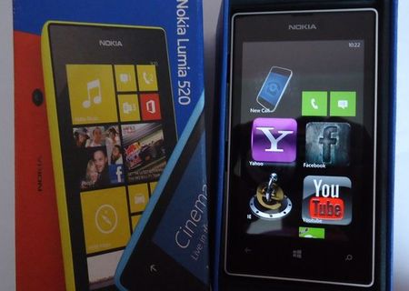Nokia lumia 520 alb, cu husa neagra Nokia lumia 520 alb, cu husa neagra