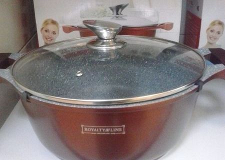Oala de 28 cm din granit cu marmura Oala de 28 cm din granit cu marmura