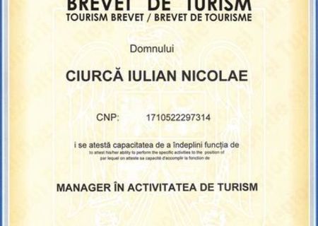 Obtinem brevete de turism