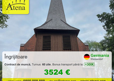 Oferim un loc de muncă pentru îngrijitori