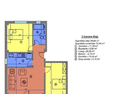 Oferta chilipir de iarna! Apartament 3 camere  decomandat , doar 39.900 euro!