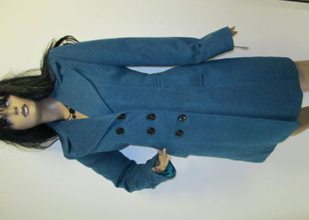 Palton dama albastru-p2-productie romaneasca