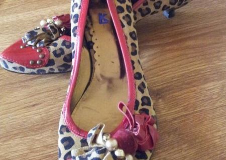 Pantofi/balerini din piele model leopard LK. Fantezie si feminitate!