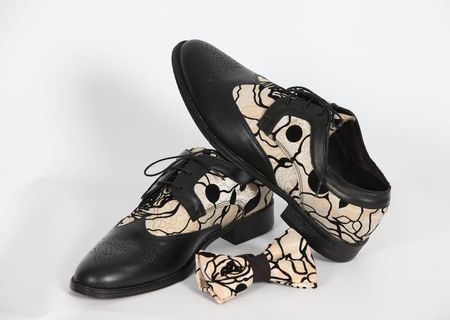 Pantofi + papion PaPrezzo pentru mire sau diferite ocazii speciale Pantofi + papion PaPrezzo pentru mire sau diferite ocazii speciale