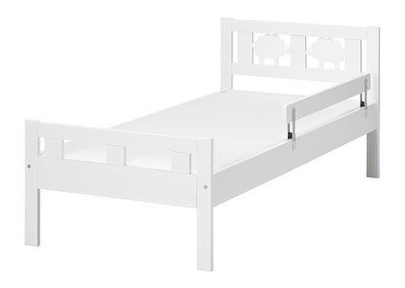 Patut copil Kritter culoare alba+ saltea 160 cm x 70 cm