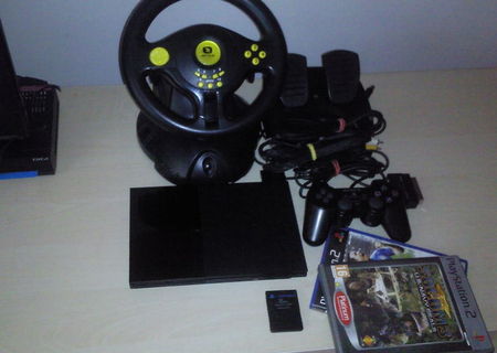 play station 2 sony+volan cu pedale serioux