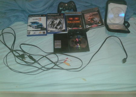 playstation 2 impecabil cu toate accesorile +4 jocuri