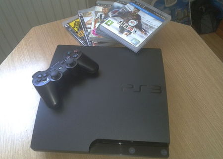 Playstation3 slim 250 GB + 5 jocuri