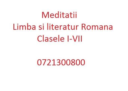 Profesoara ofer meditatii Limba si literatura romana clasele I-VIII