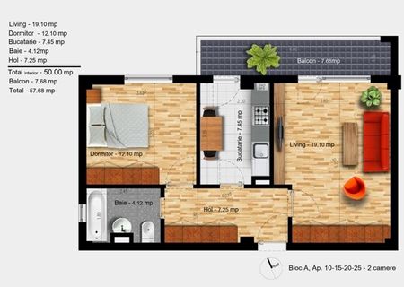 PROPRIETAR Vand apartament 2 camere 58 mp Sos. BERCENI