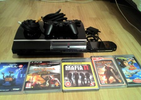 PS3 (PHAT) 80 GB cu 3 JOCURI , 1 CONTROLLER + PSP , 4GB sitck CU 2 JOC PS3 (PHAT) 80 GB cu 3 JOCURI , 1 CONTROLLER + PSP , 4GB sitck CU 2 JOC
