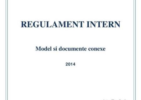 Regulament intern: model si documente conexe