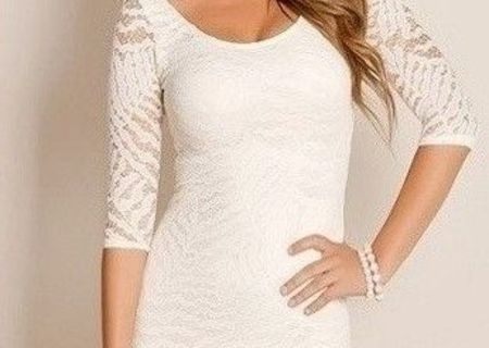 Rochie alba din dantela Rochie alba din dantela