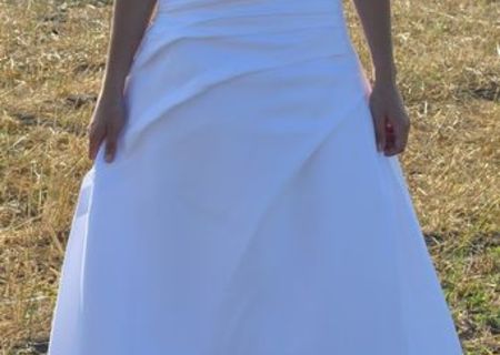 Rochie de mireasa tip A dantela + tafta