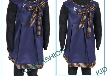 rochita Louis vuitton bleumarin de copii1-10 ani - rochita de copii bleumarin 1-10 ani- POZE REALE - cod produs: 1031