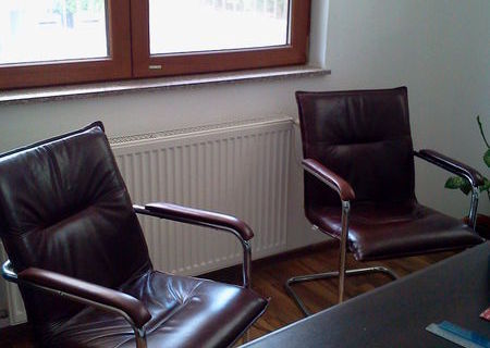 scaune piele pe structura metalica