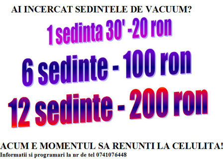 sedinte de vacuum sedinte de vacuum