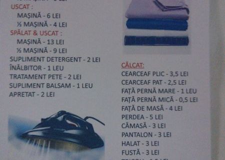 SERVICII SPALATORIE, CALCATORIE TEXTILE