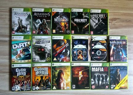 Set 17 jocuri xbox 360, include: Assassins Creed 3 , Call Of Duty Black ops 1 si 2, Mass effect 1 2 3 , Battlefield 3 , Dirt 3 , Mafia 2; Joc Xbox Set 17 jocuri xbox 360, include: Assassins Creed 3 , Call Of Duty Black ops 1 si 2, Mass effect 1 2 3 , Battlefield 3 , Dirt 3 , Mafia 2; Joc Xbox