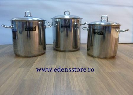 Set 3 oale cu capace de inox