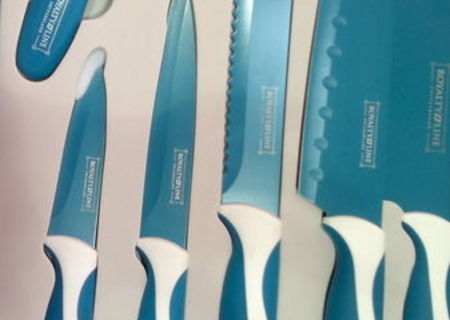 set cutite 6 pcs albastru