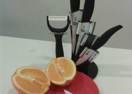 Set cutite ceramica cu suport Set cutite ceramica cu suport