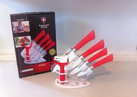 Set cutite cu invelis ceramic Set cutite cu invelis ceramic