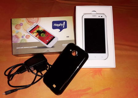 Smartphone Evolio Happy Dual SIM-NEVERLOCKED + GARANTIE + Husa Smartphone Evolio Happy Dual SIM-NEVERLOCKED + GARANTIE + Husa