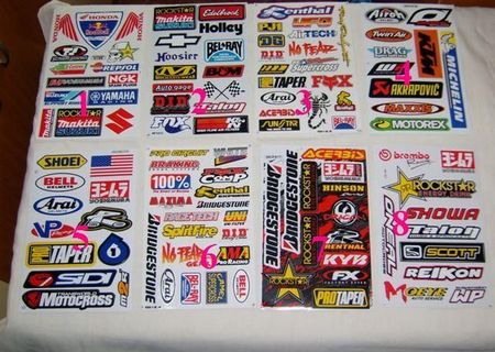 Stikere Monster,Fox,Rokstar,Kawasaki,Alpinestars, branduri