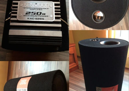 Subwoofer JBL + Amplificator Kenwood 250W