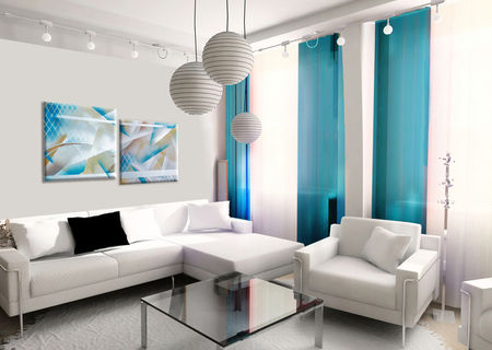 Tablou modern pictat manual de un artist roman Tablou modern pictat manual de un artist roman