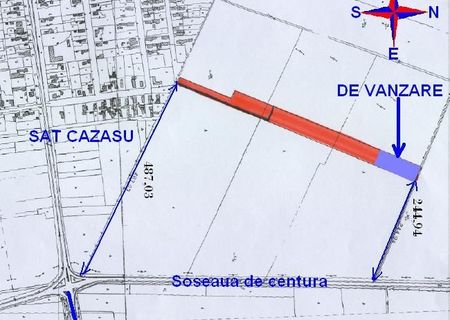 teren in extravilanul comunei Cazasu 3072 mp