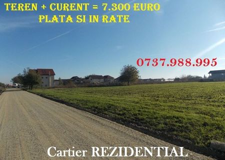 Teren in RATE + curent – 7.300 euro lotul – comuna Berceni