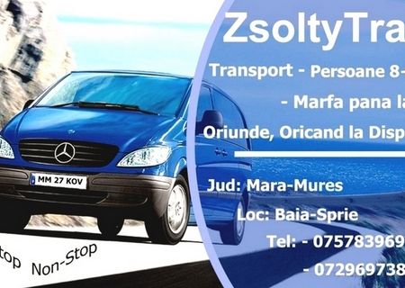 Transport persoane sau marfa cu mercedes vito la cererea clientului