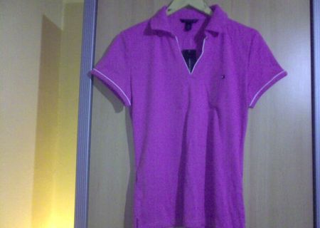 Tricou polo dama Tommy Hilfiger, din bumbac, roz marimea L/ G Tricou polo dama Tommy Hilfiger, din bumbac, roz marimea L/ G
