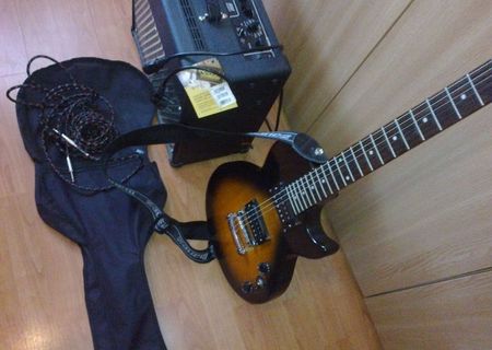 URGENT! Chitara electrica Epiphone Les Paul + amplificator Vox Valvetronix + accesorii +