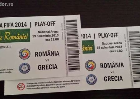 Vand 2 Bilete (Romania-Grecia) Tribuna II Est ! 19.11.2013