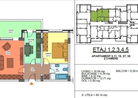 Vand apartament 2 camere, 58 mp Sos. Oltenitei - Tramvai 11 si 34