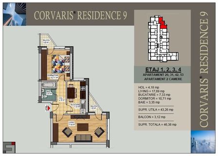 Vand apartament 2 camere, decomandat 46 mp utili 3 min Metrou Vand apartament 2 camere, decomandat 46 mp utili 3 min Metrou