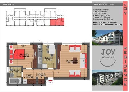 Vand apartament 2 camere decomandat parter 49 mp DISPONIBIL imediat Berceni Vand apartament 2 camere decomandat parter 49 mp DISPONIBIL imediat Berceni