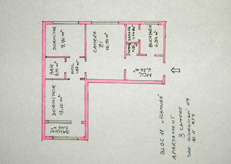 vand apartament 3 camere