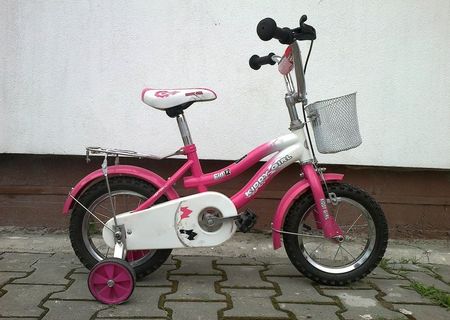 Vand bicicleta copii DHS Kreativ "Pearl" KIDDY GIRL, roti de 12"