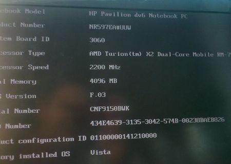 VAND HP DV 6 VAND HP DV 6