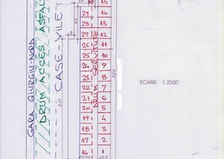 Vand locuri de casa intravilan 500mp, oras Giurgiu